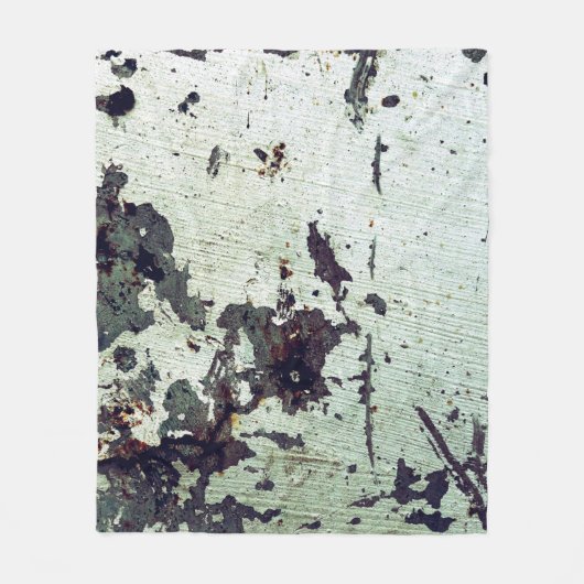 金属のテクスチャと傷とクラック要約， フリースブランケット (正面)