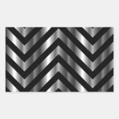 金属のバーとジグザグ線による光の錯覚 長方形シール (正面)