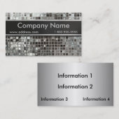金属のモザイクおよびネームプレートの名刺 名刺 (正面/裏面)