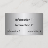 金属のモザイクおよびネームプレートの名刺 名刺 (裏面)
