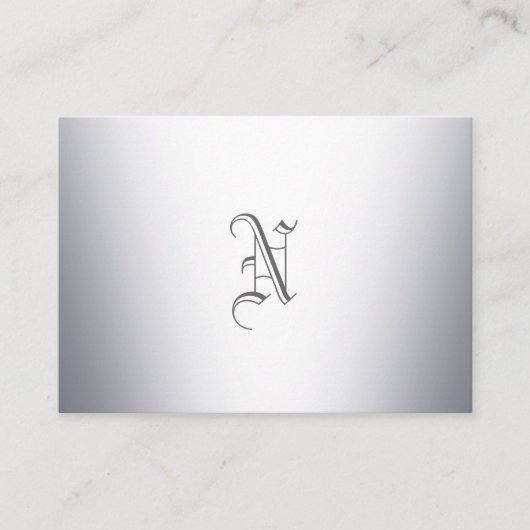 金属のモノグラム 名刺 (正面)