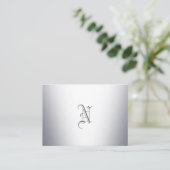 金属のモノグラム 名刺 (スタンド正面)