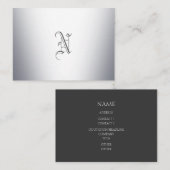 金属のモノグラム 名刺 (正面/裏面)