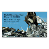 金属のリサイクル植物 マグネット名刺 (正面)