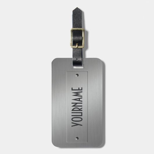 金属の一見のカスタムな荷物のラベル ラゲッジタグ (正面縦)
