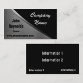 金属の一見のカーブの名刺 名刺 (正面/裏面)