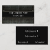 金属の一見のグリルのグランジな名刺 名刺 (正面/裏面)