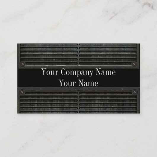金属の一見のグリルのグランジな名刺 名刺 (正面)