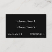 金属の一見のネームプレートの名刺 名刺 (裏面)