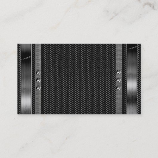 金属の一見のボーダーカーボン繊維の名刺 名刺 (正面)