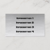 金属の一見の名刺 名刺 (裏面)