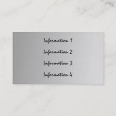 金属の一見の名刺 名刺 (裏面)