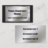 金属の一見の黒カーボン繊維の名刺 名刺 (正面/裏面)