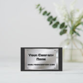 金属の一見の黒カーボン繊維の名刺 名刺 (スタンド正面)