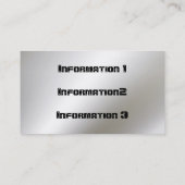 金属の一見の黒カーボン繊維の名刺 名刺 (裏面)