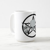 金属の五芒星のマグ コーヒーマグカップ (正面左)