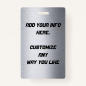 金属の刺激を受けたな従業員のバッジ バッジ (裏面)