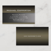 金属の名刺のカーキ色の緑ヘッダー 名刺 (正面/裏面)