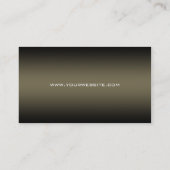 金属の名刺のカーキ色の緑ヘッダー 名刺 (裏面)