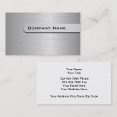 金属の名刺のテンプレート 名刺 (正面/裏面)