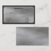 金属の名刺II -銀 名刺 (正面/裏面)