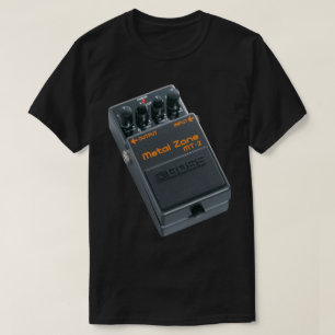 金属の地帯のギターのペダル Tシャツ
