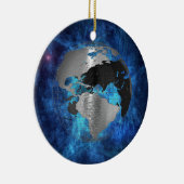 金属の地球の地球 セラミックオーナメント (右)