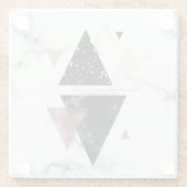 金属の大理石の幾何学的設計 ガラスコースター (裏面)