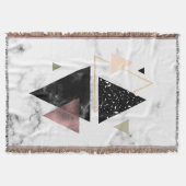 金属の大理石の幾何学的設計 スローブランケット (正面)