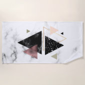 金属の大理石の幾何学的設計 ビーチタオル (正面)