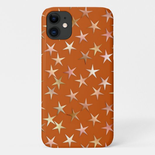 金属の星、淡い色の金ゴールド、銅色 Case-Mate iPhoneケース (裏面)
