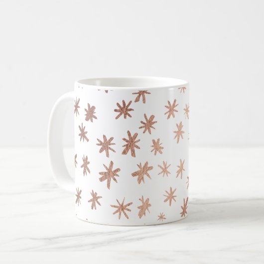 金属の星 – 銅 コーヒーマグカップ (正面左)