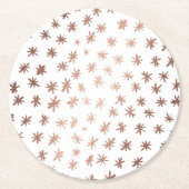 金属の星 – 銅 ラウンドペーパーコースター (正面)