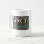 金属の検出リングが年齢を通る コーヒーマグカップ (正面左)