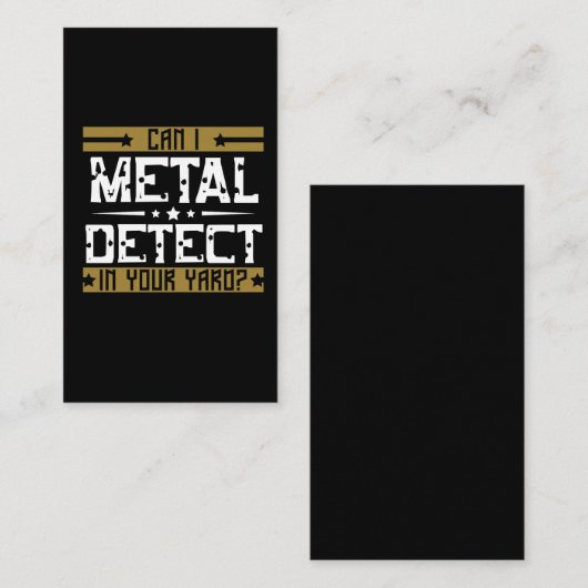 金属の検出-私あなたのヤードで検出できます 名刺 (正面/裏面)