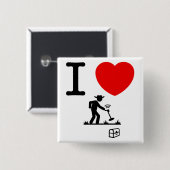 金属の検出 缶バッジ (正面&裏面)