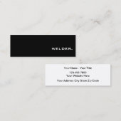 金属の溶接工の名刺 スキニー名刺 (正面/裏面)