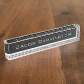 金属の網及びクロムフレーム デスクネームプレート (側面)