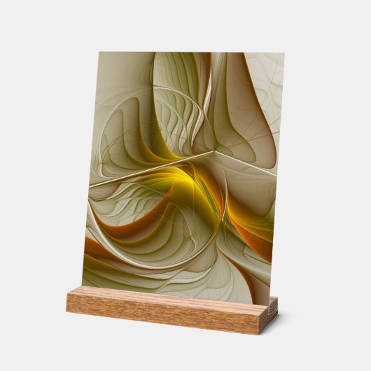 金属の色大切、抽象芸術フラクタル・アート アクリルサイン (傾斜)