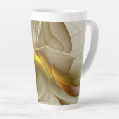 金属の色大切、抽象芸術フラクタル・アート カフェラテマグ (右アングル)