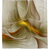 金属の色大切、抽象芸術フラクタル・アート シャワーカーテン (正面)