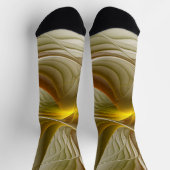 金属の色大切、抽象芸術フラクタル・アート ソックス (上部)