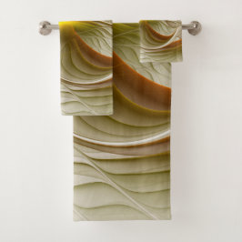 金属の色大切、抽象芸術フラクタル・アート バスタオルセット