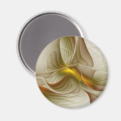 金属の色大切、抽象芸術フラクタル・アート マグネット (正面/裏面)