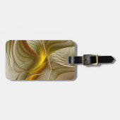 金属の色大切、抽象芸術フラクタル・アート ラゲッジタグ (正面横)