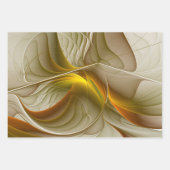 金属の色大切、抽象芸術フラクタル・アート ラッピングペーパーシート (正面)