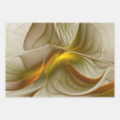 金属の色大切、抽象芸術フラクタル・アート ラッピングペーパーシート (正面2)