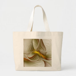 金属の色大切、抽象芸術フラクタル・アート ラージトートバッグ