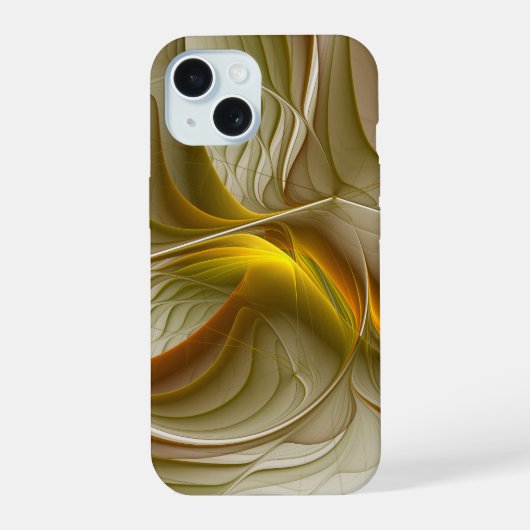 金属の色大切、抽象芸術フラクタル・アート iPhone 15ケース (裏面)