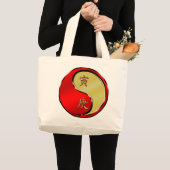 金属の虎の年 ラージトートバッグ (正面(商品))